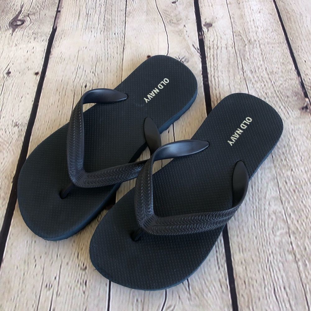 OLD NAVY Navy Blue Flip Flops Size 1-2